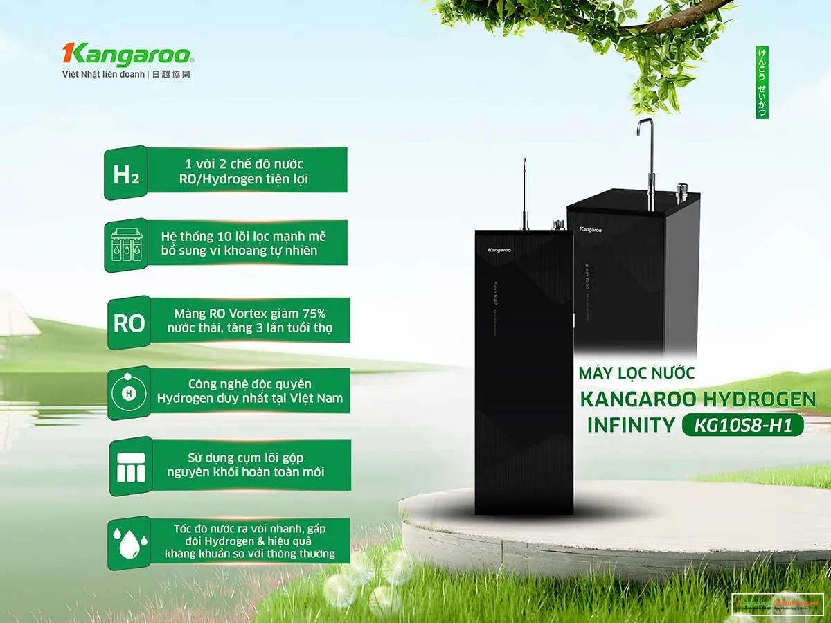 Máy lọc nước Kangaroo Hydrogen Infinity KG10S8-H1