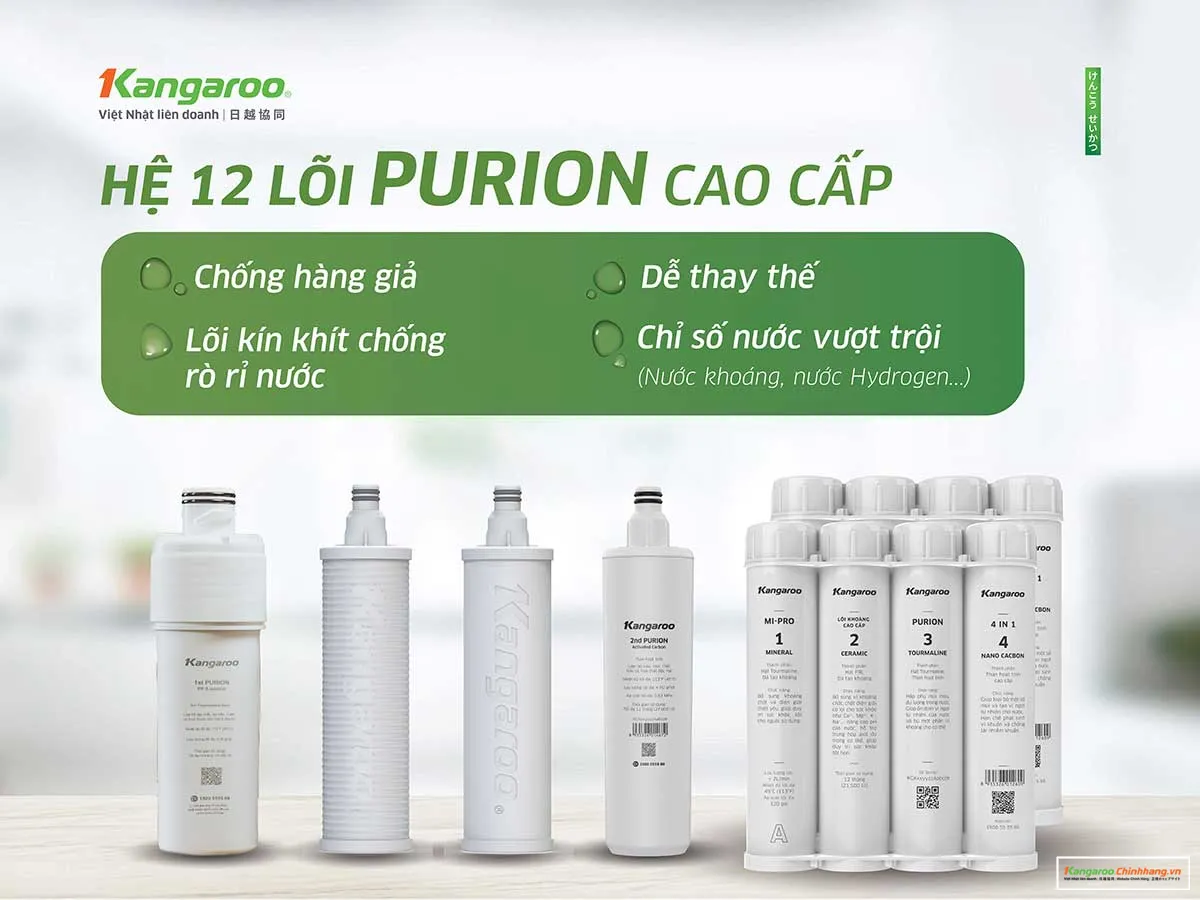 Máy lọc nước Kangaroo Hydrogen nóng lạnh KG12S3H3 Máy lọc nước Kangaroo Hydrogen nóng lạnh KG12S3H3
