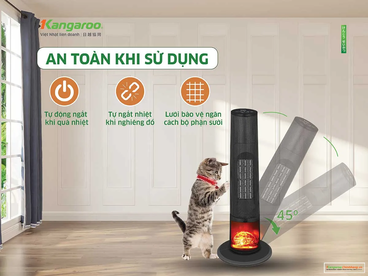Máy sưởi gốm Kangaroo KGAH06G