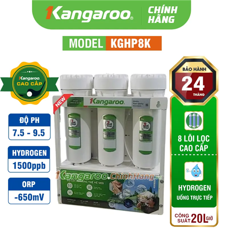 Máy lọc nước Kangaroo Hydrogen KGHP08K - 8 Lõi Mới 2025