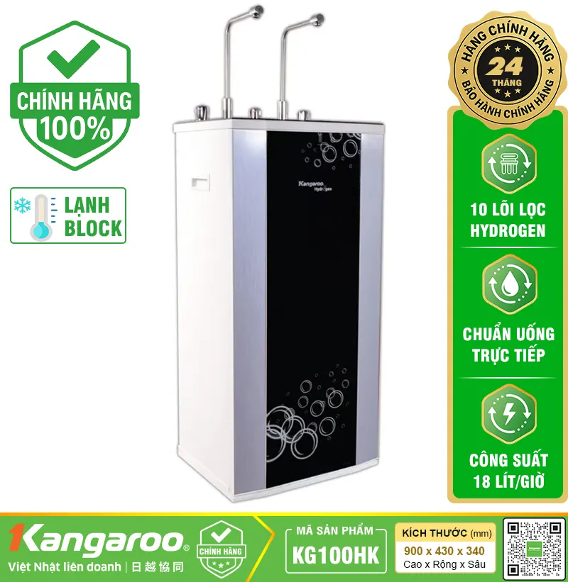 Máy lọc nước Kangaroo Hydrogen KG100HK  Nóng - Lạnh - RO
