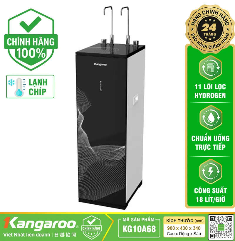 Máy lọc nước Kangaroo Hydrogen KG10A68 - Hàng Cao Cấp 2025