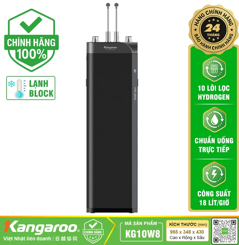 Máy lọc nước Kangaroo Hydrogen nóng lạnh Waterfall KG10W8